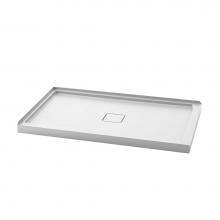 Kalia BW1194-240 - KOVER™ 60x36 Rectangular Acrylic Shower Base 60x36 with Central Drain and Left Integrated Tiling