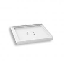 Kalia BW1227-240 - KOVER™ 36x36 Square Acrylic Shower Base 36x36 with Central Drain and Integrated Tiling Flanges o