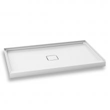 Kalia BW1228-240 - KOVER™ 60x36 Rectangular Acrylic Shower Base 60x36 with Central Drain and Integrated Tiling Flan