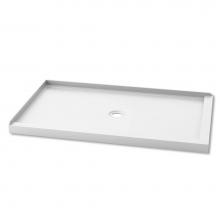 Kalia BW1284-240 - KONCEPT™ 60x36 Rectangular Acrylic Shower Base 60x36 with Central Drain and Left Integrated Tili