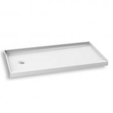 Kalia BW1415-240 - KONCEPT™ 60x32 Rectangular Acrylic Shower Base 60x32 with Left Drain and Integrated Tiling Flang