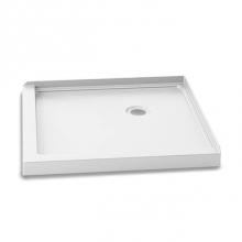 Kalia BW1453-240 - KONCEPT™ 36x36 Square Acrylic Shower Base 36x36 with Corner Drain and Integrated Tiling Flanges