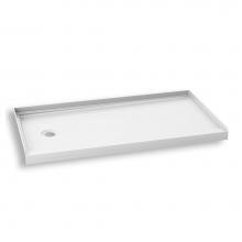 Kalia BW1457-240 - KONCEPT™ 60x30 Rectangular Acrylic Shower Base 60x30 with Left Drain and Integrated Tiling Flang