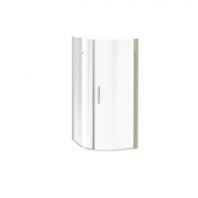 Kalia DR1043-120-002-002 - Ultis Pivex? Neo-Round Frameless Pivot Shower Door for Corner 38'' Left Opening Brushed
