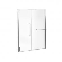 Kalia DR1091-110-000-001 - KLASS? 60'' Rectangular Frameless Pivot Alcove Shower Door Right Opening Chrome Clear