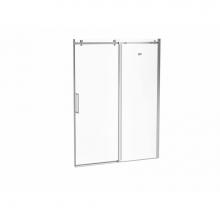 Kalia DR1103-110-003 - ROLLAX? Alcove Sliding Shower Door 2 Panels 60''x77'' Chrome Clear Duraclean