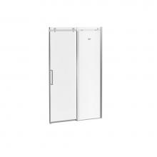 Kalia DR1105-110-003 - ROLLAX? Alcove Sliding Shower Door 2 Panels 48''x77'' Chrome Clear Duraclean