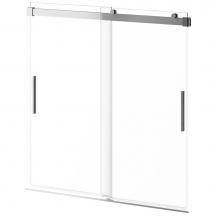 Kalia DR1413-110-003 - AKCESS™ 2-Panel Sliding Bathtub Door 60''x60'' Reversible Chrome Clear Durac