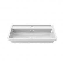 Kalia FU1451-240 - EKLA White Castylat Lavatory (1 Hole for Single-Hole Faucet)