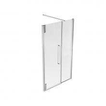 Kalia DR1202-110-000-001 - KLASS? 48'' Rectangular Frameless Pivot Alcove Shower Door Right Opening Chrome Clear
