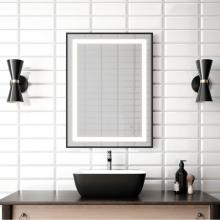 Kalia MR1783-570-001 - EFFECT LED Illuminated Rectangular Mirror with Frosted Strip, Black Frame and Touch-Switch for Col
