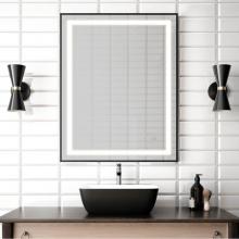 Kalia MR1784-570-001 - EFFECT LED Illuminated Rectangular Mirror with Frosted Strip, Black Frame and Touch-Switch for Col