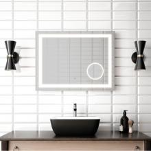 Kalia MR1785-570-001 - EFFECT LED Illuminated Rectangular Mirror with Frosted Strip, Illuminated Magnifying Mirror (3X)