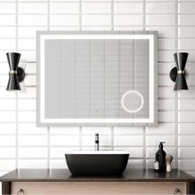 Kalia MR1786-570-001 - EFFECT LED Illuminated Rectangular Mirror with Frosted Strip, Illuminated Magnifying Mirror (3X)