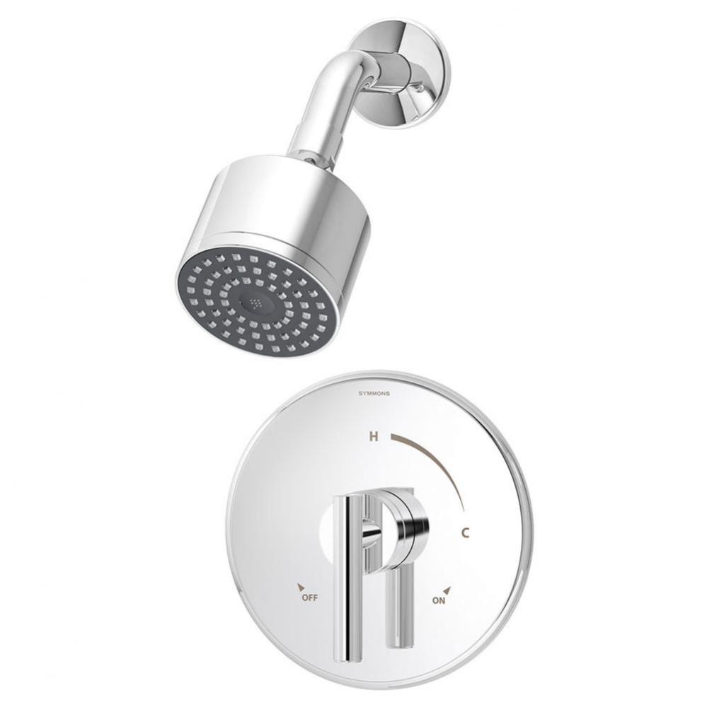 Dia Single Handle 1-Spray Shower Trim with Solid Brass Escutcheon in Polished Chrome - 1.5 GPM (Va