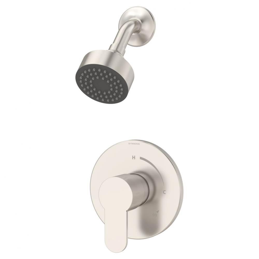 Identity Single Handle 1-Spray Shower Trim in Satin Nickel - 1.5 GPM (Valve Not Included)