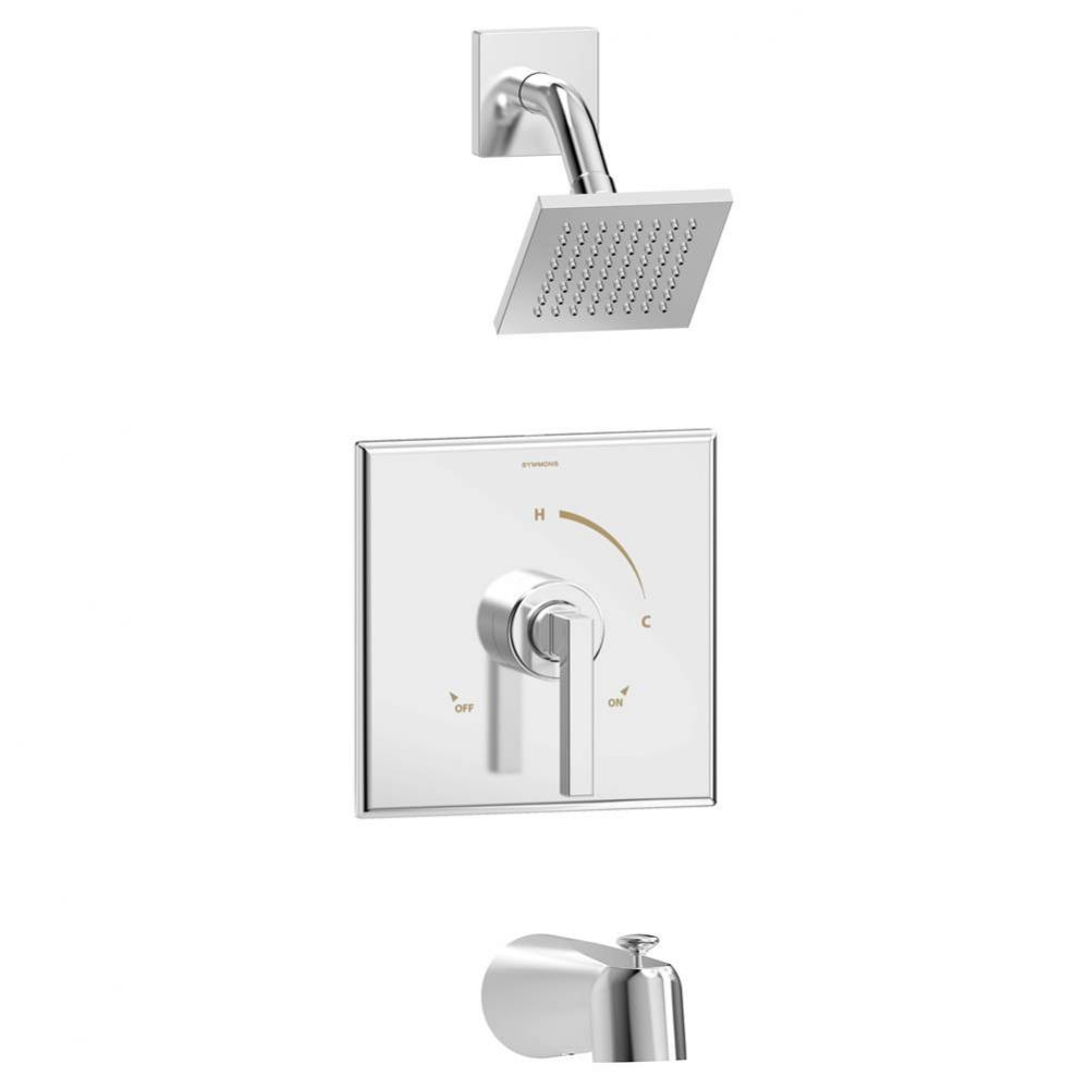 Duro Single Handle 1-Spray Tub and Shower Faucet Trim in Polished Chrome - 1.5 GPM (Valve Not Incl