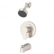 Symmons 6702-1.5-TRM-STN - Identity Single Handle 1-Spray Tub and Shower Faucet Trim in Satin Nickel - 1.5 GPM (Valve Not Inc