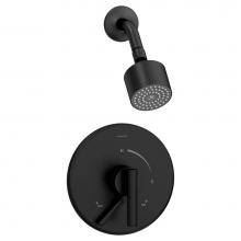 Symmons S-3501-CYL-B-MB-1.5-TRM - Dia Single Handle 1-Spray Shower Trim with Secondary Volume Control in Matte Black - 1.5 GPM (Valv
