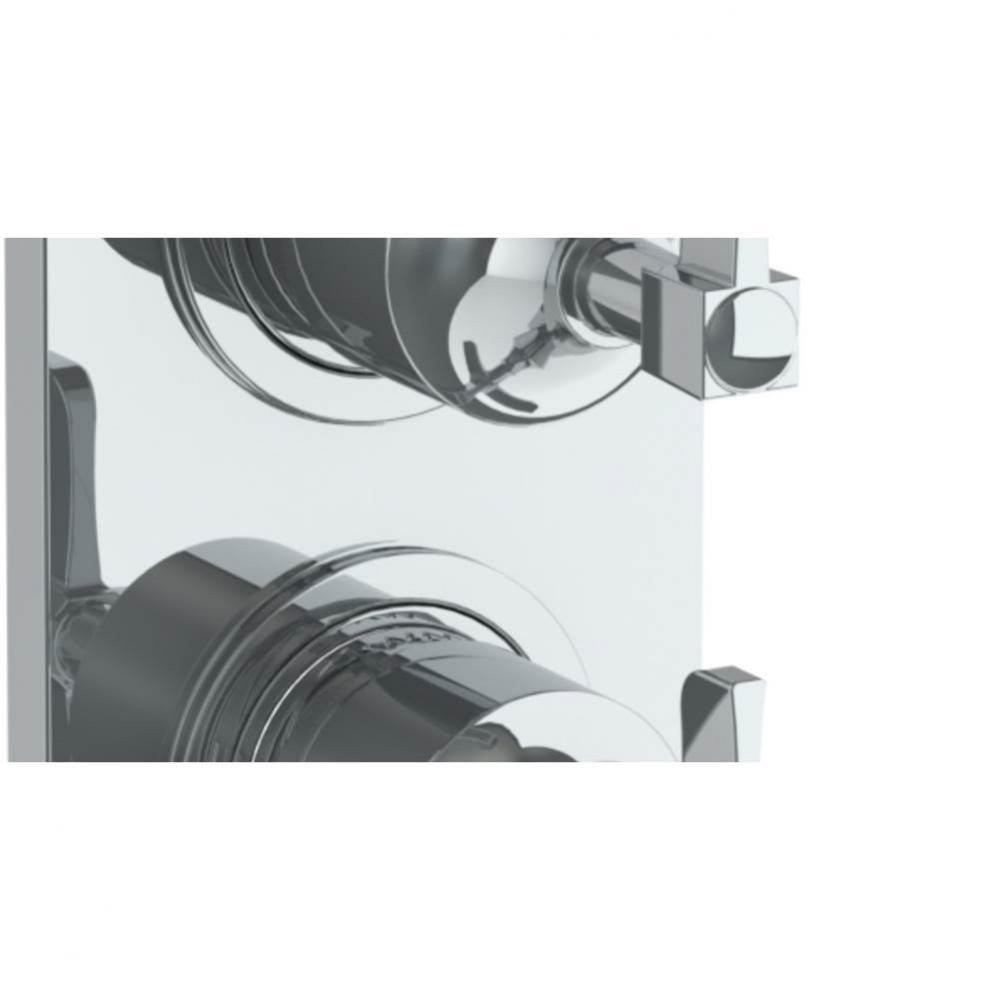 Wall Mounted Mini Thermostatic Shower Trim with built-in control, 3 1/2''