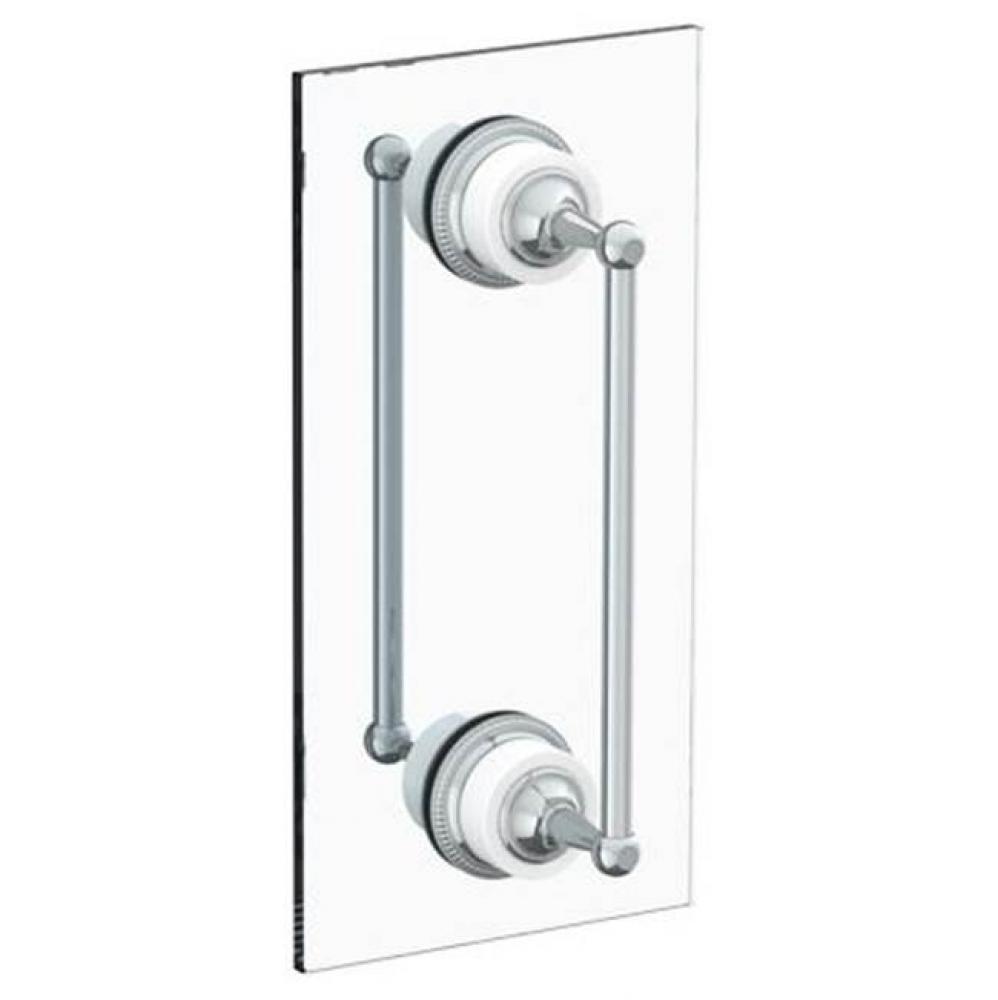 Venetian 24'' double shower door pull/ glass mount towel bar