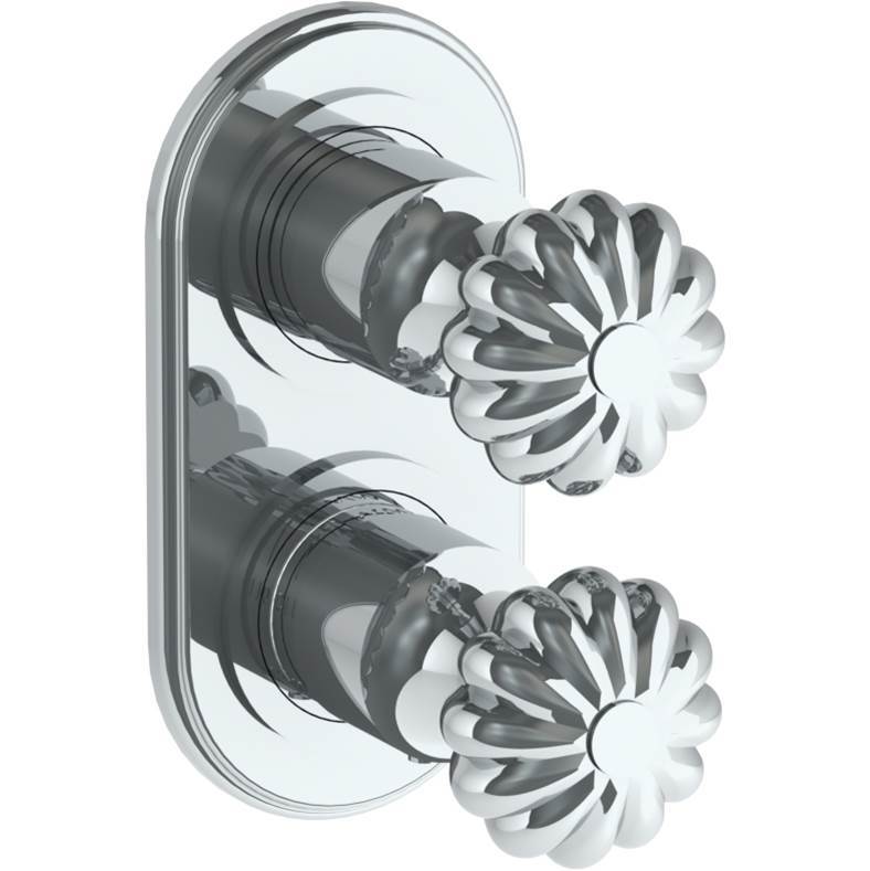 Wall Mounted Mini Thermostatic Shower Trim with built-in control, 3 1/2''