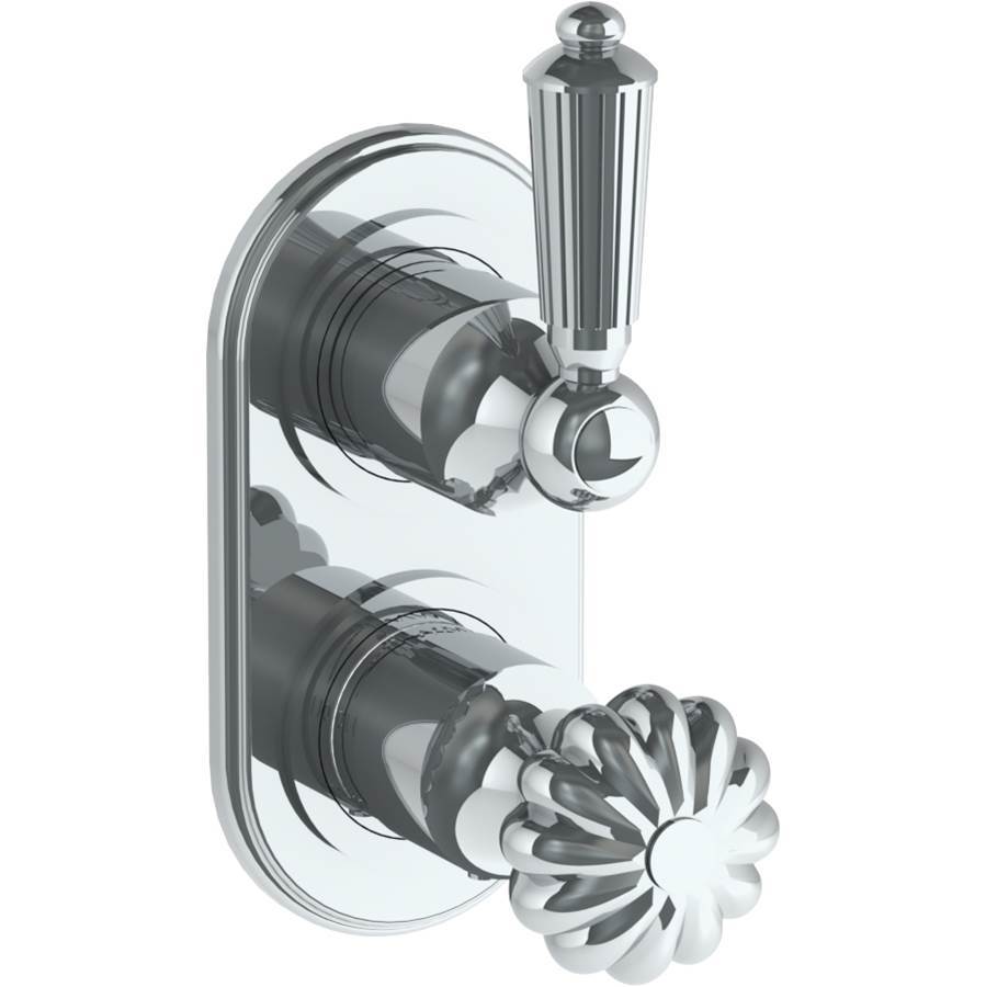 Wall Mounted Mini Thermostatic Shower Trim with built-in control, 3 1/2''