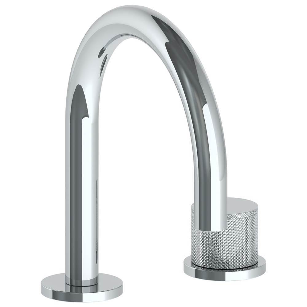 Deck Mounted 2 Hole Gooseneck Lavatory Set with Short Spout