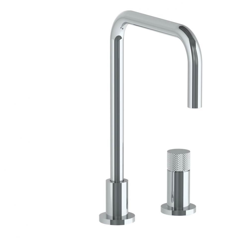 Deck Mounted 2 Hole Square Top Kitchen Faucet