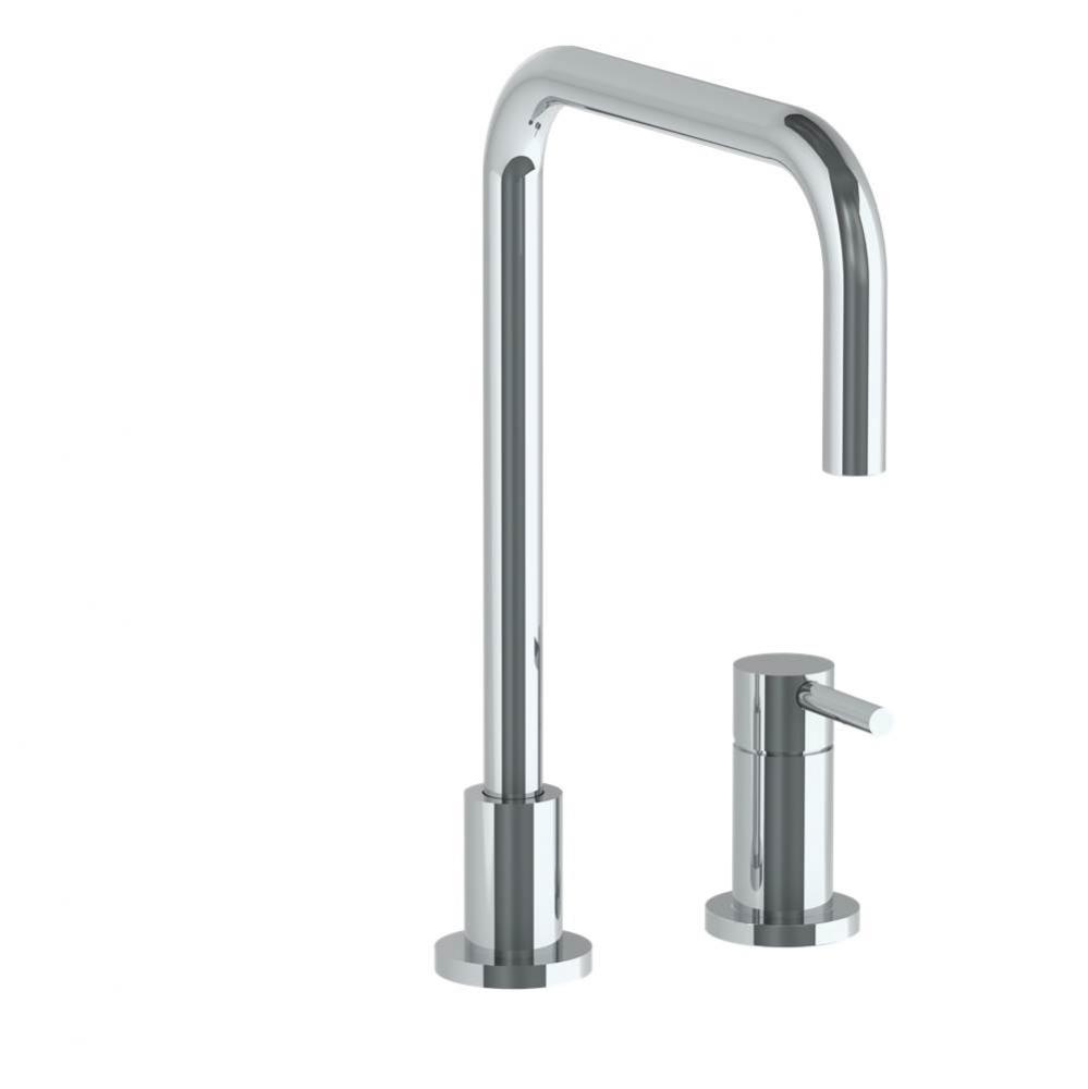 Deck Mounted 2 Hole Square Top Kitchen Faucet