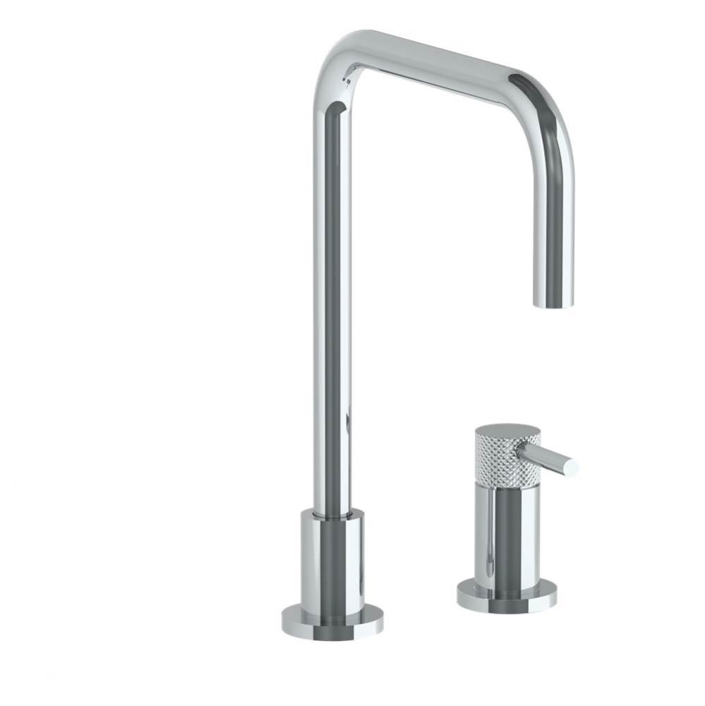 Deck Mounted 2 Hole Square Top Kitchen Faucet