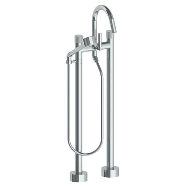 Floor Standing Bath set with Gooseneck Spout and  Volume Hand Shower