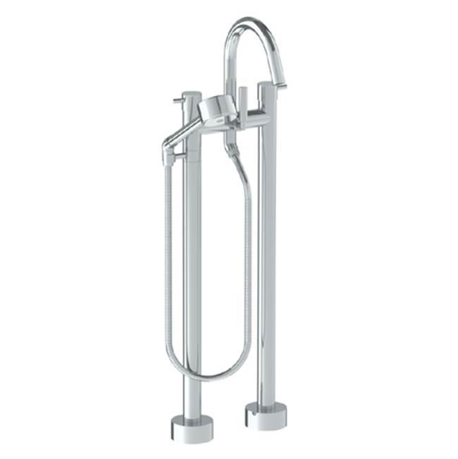 Floor Standing Bath set with Gooseneck Spout and  Volume Hand Shower