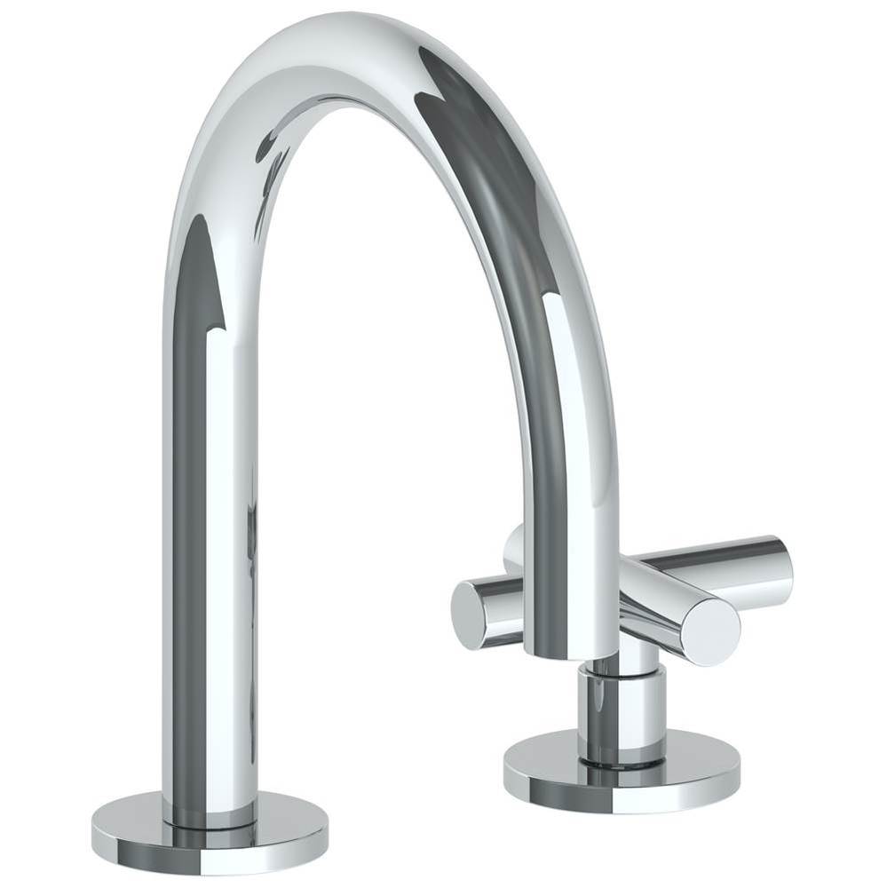 Deck Mounted 2 Hole Gooseneck Lavatory Set with Short Spout