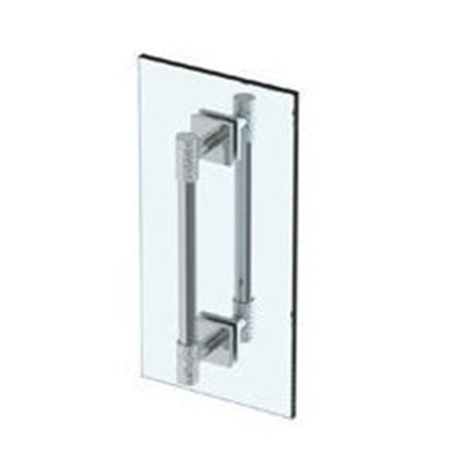 Sense 12'' double shower door pull/ glass mount towel bar