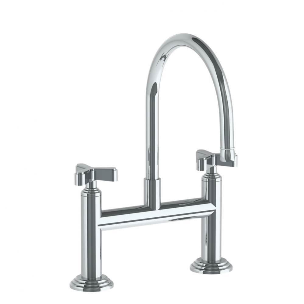 Deck Mounted Bridge Kitchen Faucet
