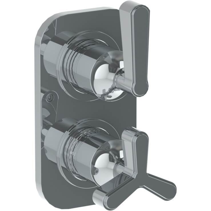 Wall Mounted Mini Thermostatic Shower Trim with built-in control, 3 1/2''