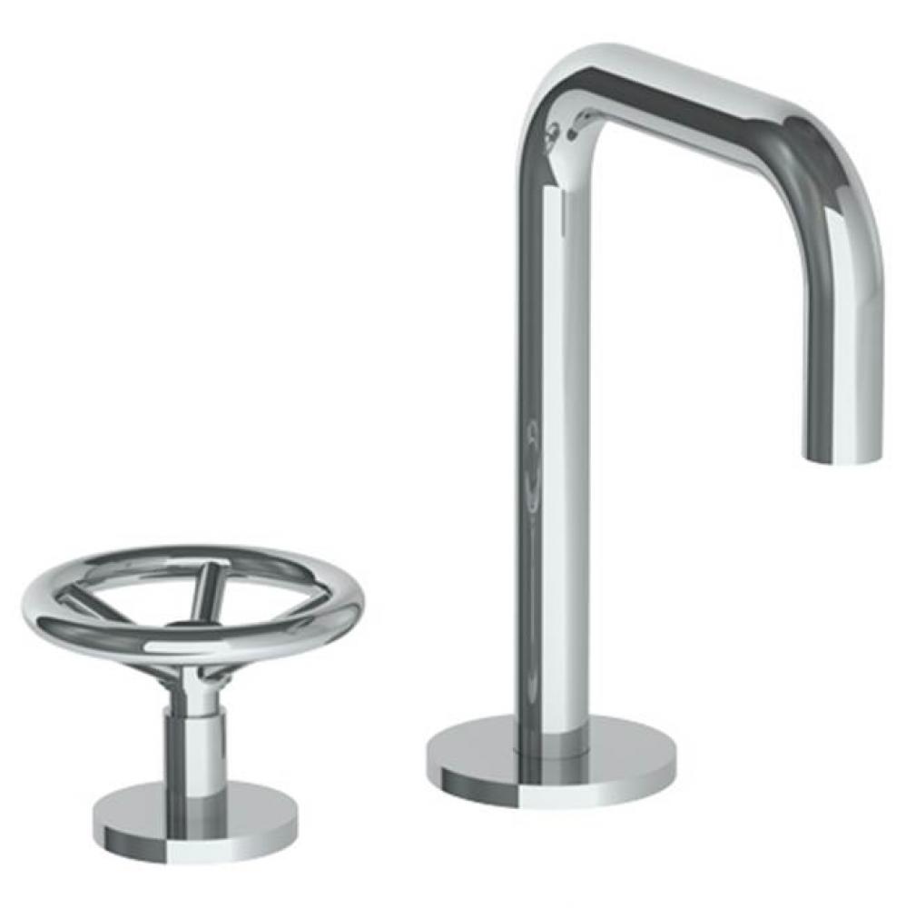 Deck Mounted 2 Hole Extended Spout Lavatory Set
