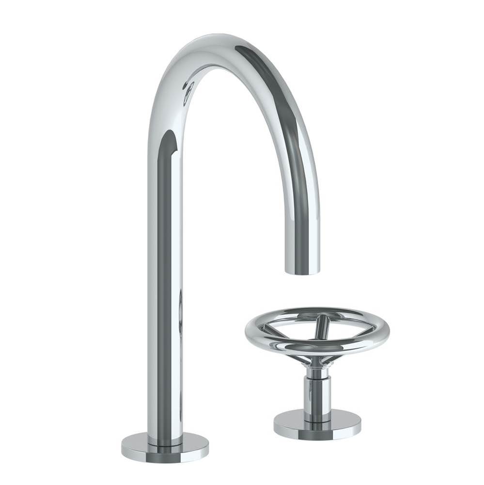 Deck Mounted 2 Hole Gooseneck Spout Lavatory Set