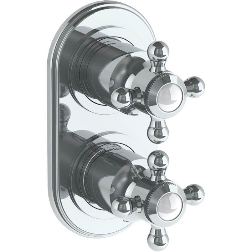 Wall Mounted Mini Thermostatic Shower Trim with built-in control, 3 1/2''