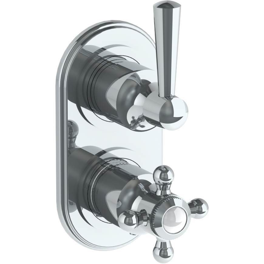 Wall Mounted Mini Thermostatic Shower Trim with built-in control, 3 1/2''