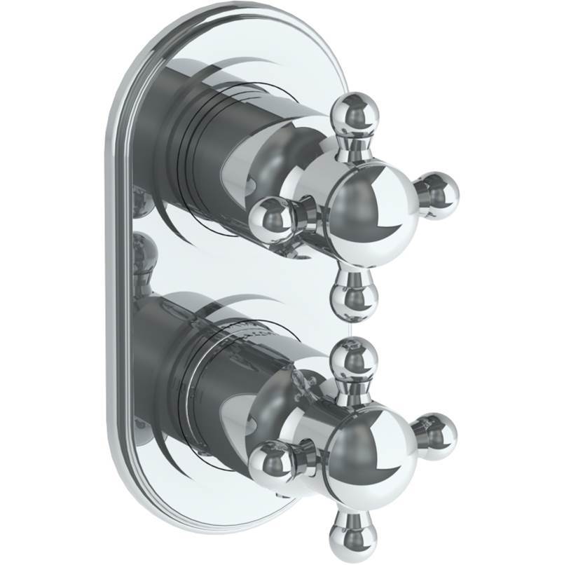 Wall Mounted Mini Thermostatic Shower Trim with built-in control, 3 1/2''