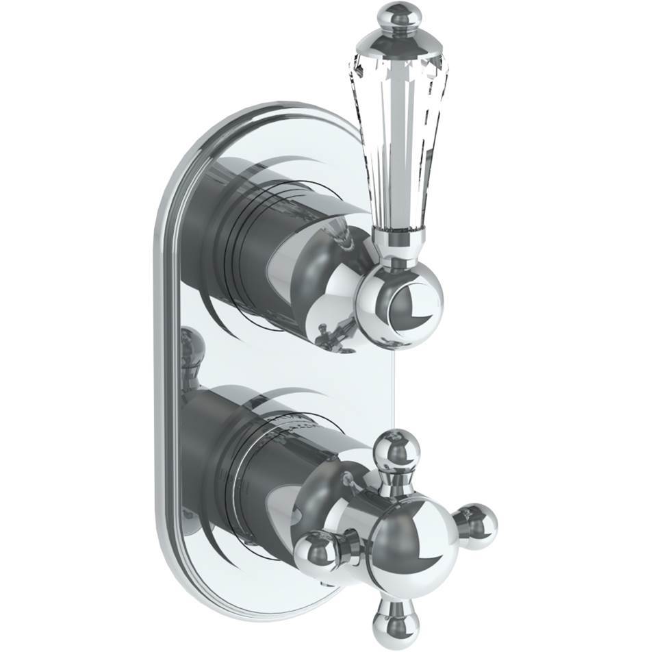 Wall Mounted Mini Thermostatic Shower Trim with built-in control, 3 1/2''