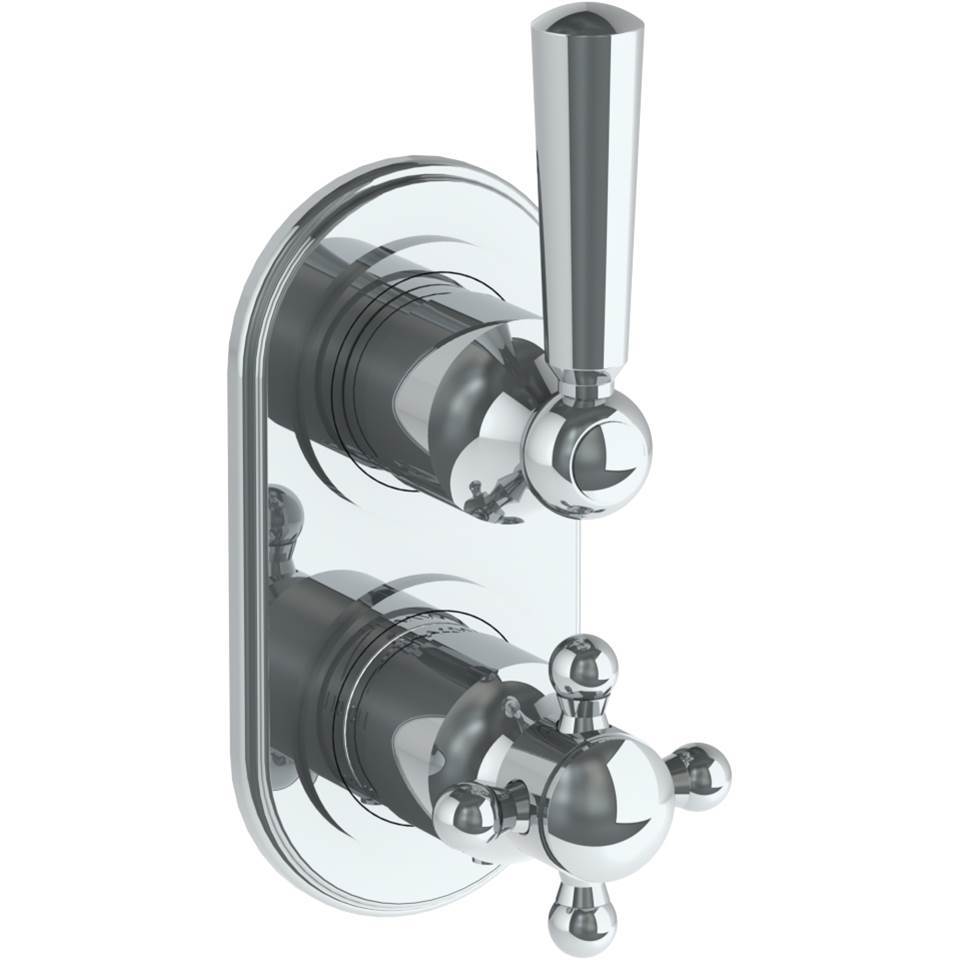 Wall Mounted Mini Thermostatic Shower Trim with built-in control, 3 1/2''