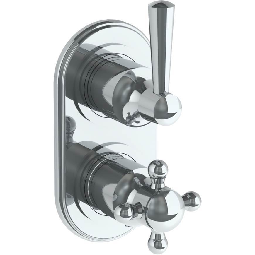 Wall Mounted Mini Thermostatic Shower Trim with built-in control, 3 1/2''