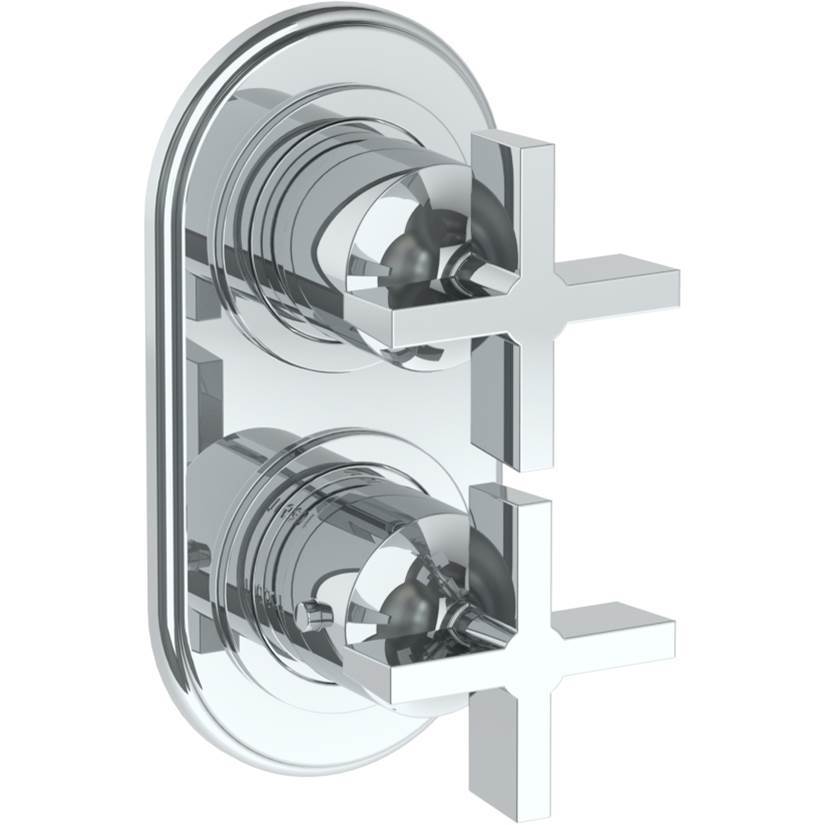 Wall Mounted Mini Thermostatic Shower Trim with built-in control, 3 1/2''