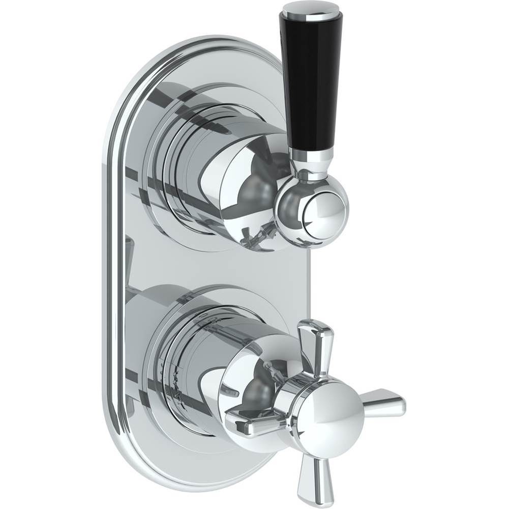 Wall Mounted Mini Thermostatic Shower Trim with built-in control, 3 1/2''