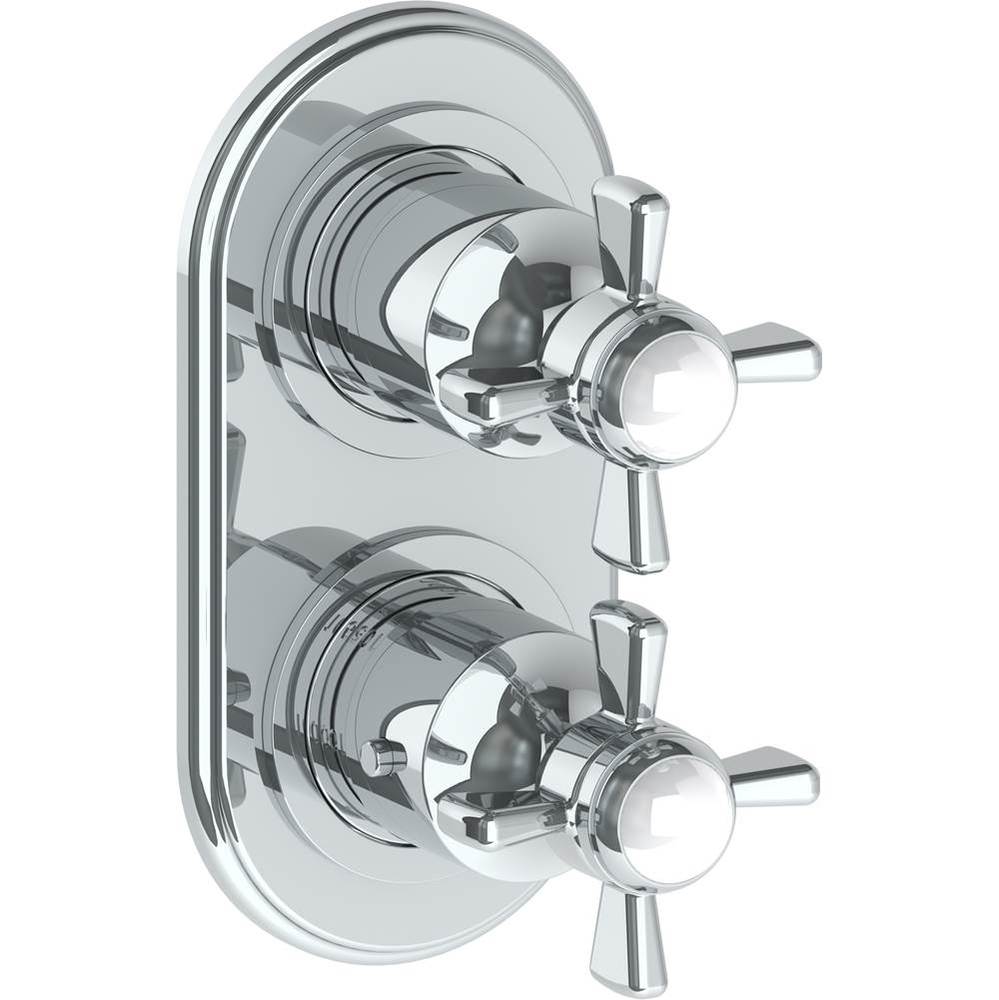 Wall Mounted Mini Thermostatic Shower Trim with built-in control, 3 1/2''