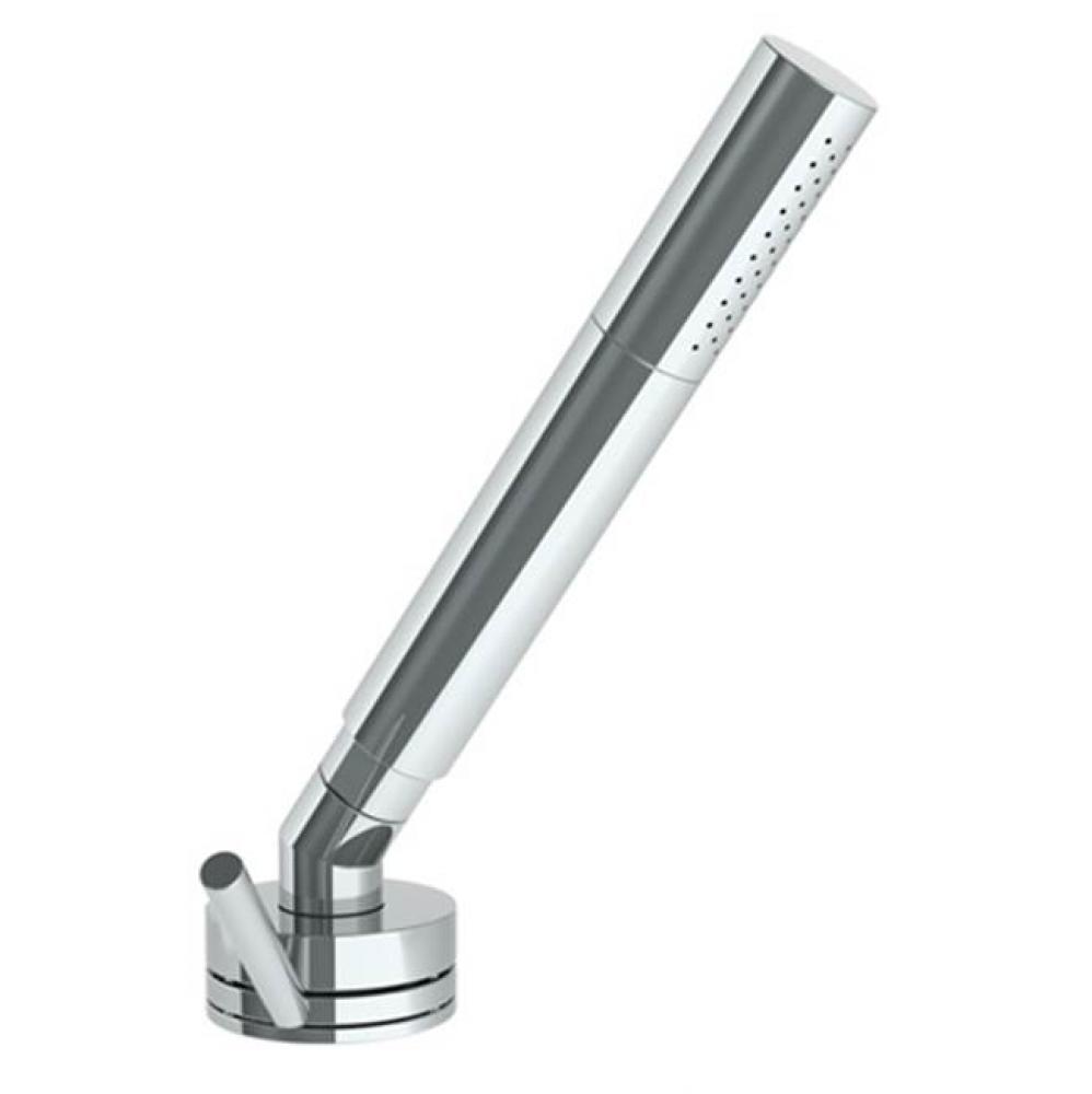 contemporary deck mount hand shower with independent progressive valve