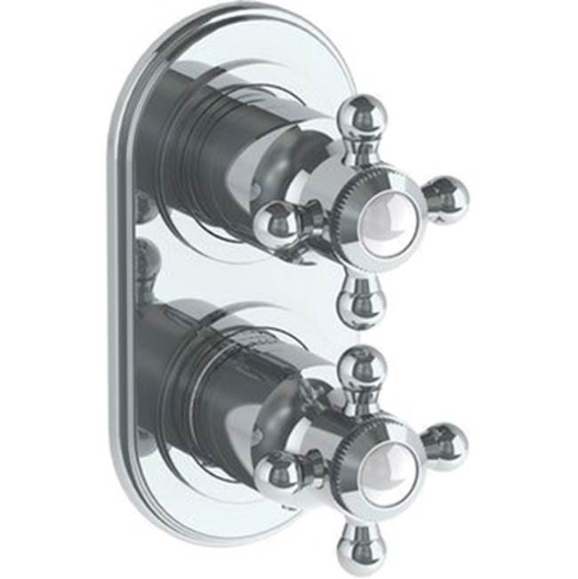 Wall Mounted Mini Thermostatic Shower Trim with built-in control, 3 1/2''